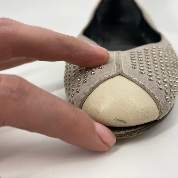 Balenciaga y2k Gray Studded Ballet Flats - Picture 15 of 16